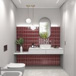 Frame Bordeaux + Aurea Light Grey - WC amb - BIS1008+P6212R