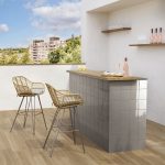 Mystic Quartz Grey + Perfil + Nogal Honey - Bar Exterior amb - BP1408+ P9191C2+ P9191C3