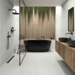 New Concrete White + Forma Wood Camel - WC amb - P2011R+R3322R